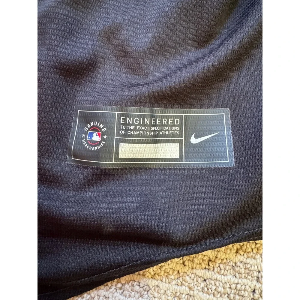 Nike Miami Marlins MLB Jersey Men's Large‎ Black Button Front Baseball Genuine